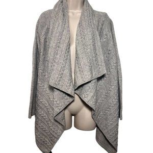 Vineyard Vines Sz XS Grey Cable Knit Cardigan Sweater Cashmere Blend EUC